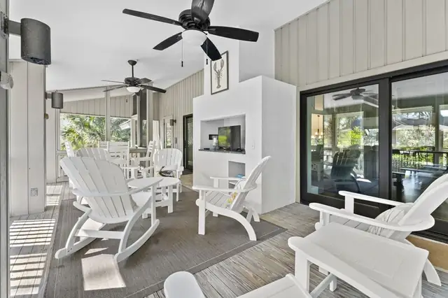 Balcony of this home in Sea Pines
