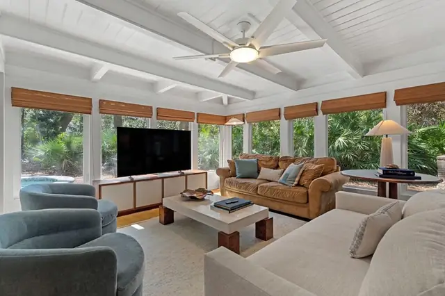 Living room of this home in Sea Pines