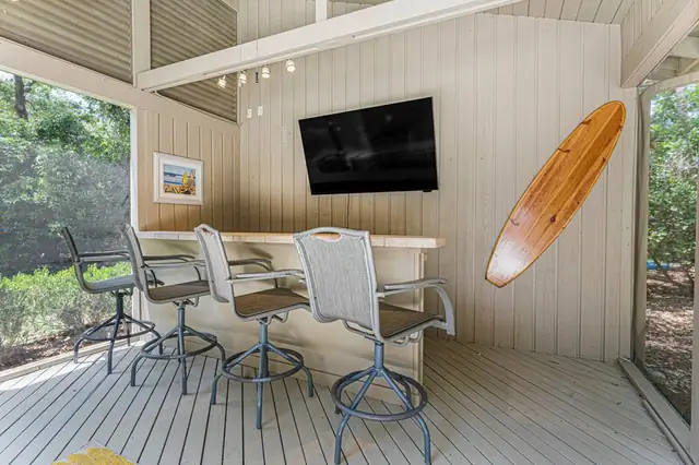 Balcony of this home in Sea Pines