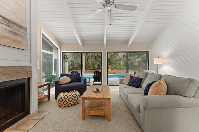 Living room of this home in Sea Pines