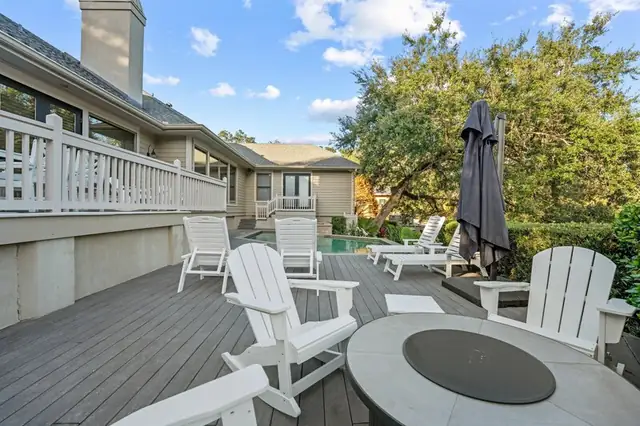 Balcony of this home in Sea Pines