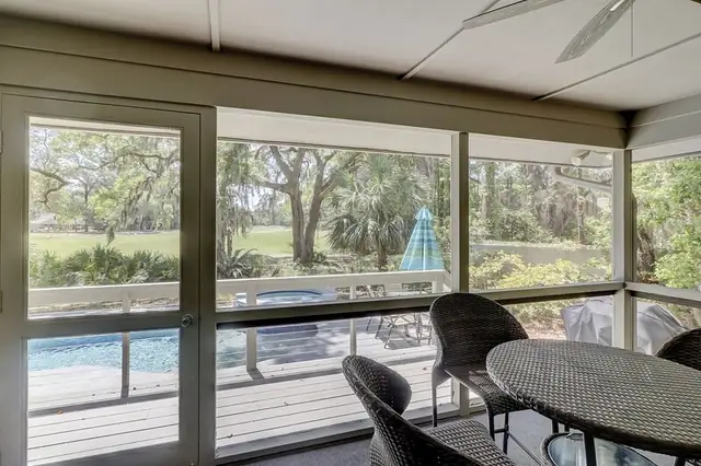 Balcony of this home in Sea Pines