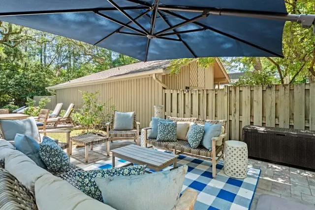 Balcony of this home in Sea Pines