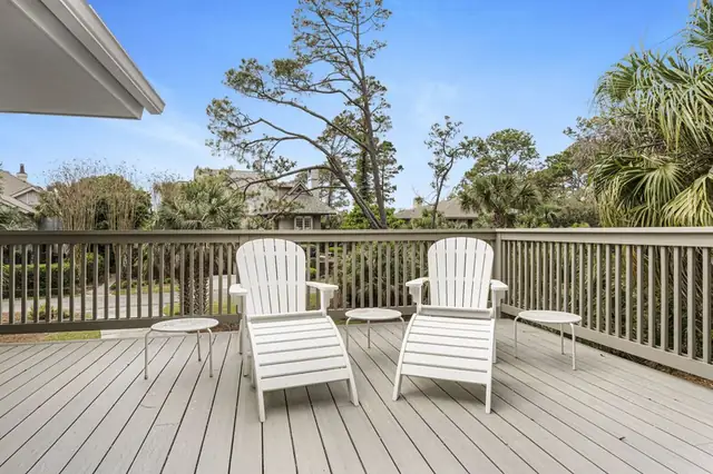 Balcony of this home in Sea Pines