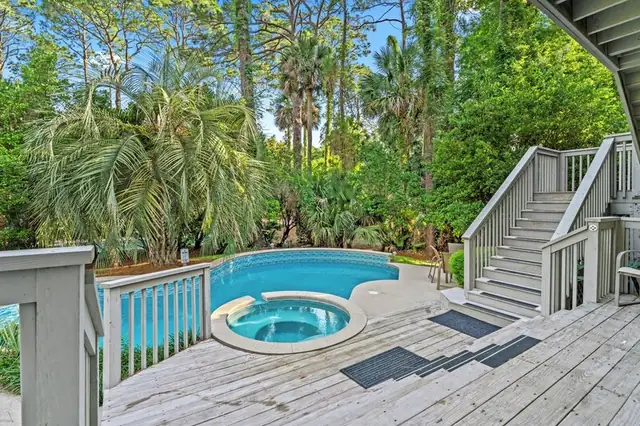 Balcony of this home in Sea Pines