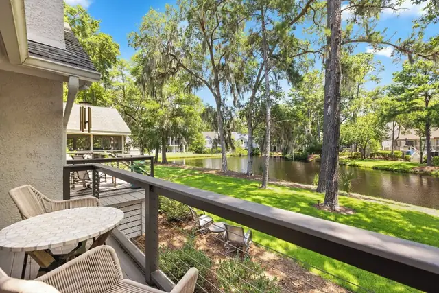 Balcony of this home in Sea Pines
