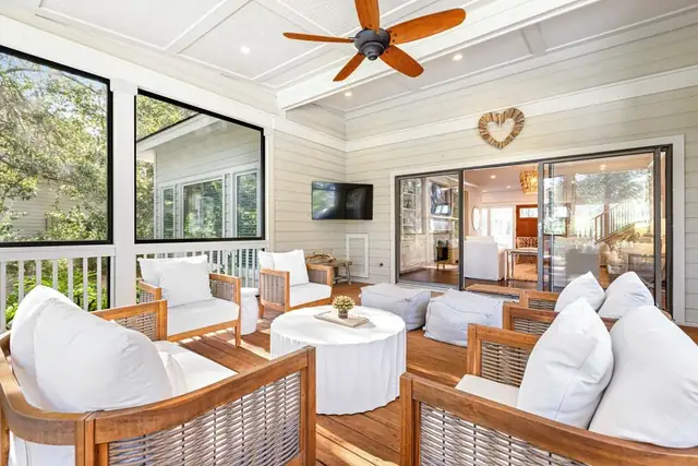 Balcony of this home in Sea Pines