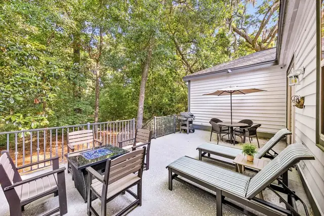 Balcony of this home in Sea Pines