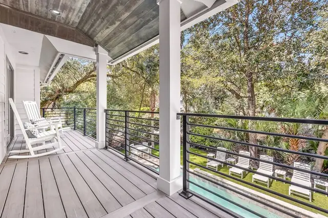 Balcony of this home in Sea Pines