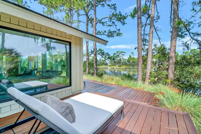 Balcony of this home in Sea Pines