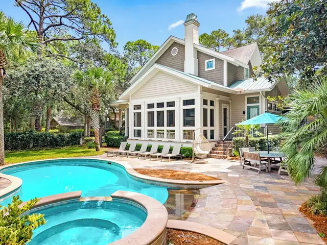 Pool of this home in Sea Pines