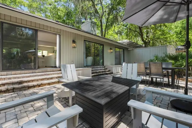 Balcony of this home in Sea Pines