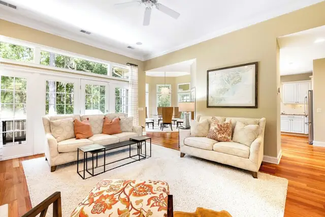 Living room of this home in Sea Pines