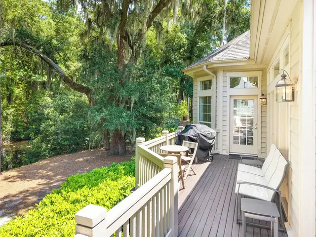 Balcony of this home in Sea Pines