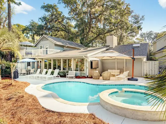 Pool of this home in Sea Pines