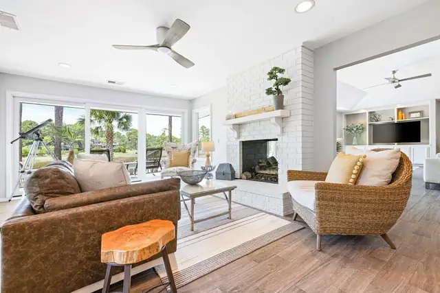 Living room of this home in Sea Pines