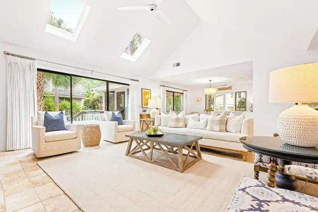 Living room of this home in Sea Pines