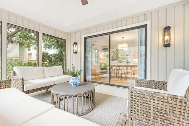 Balcony of this home in Sea Pines