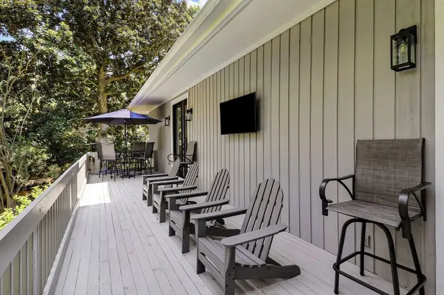 Balcony of this home in Sea Pines