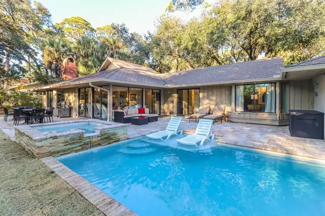 Outside of this home in Sea Pines