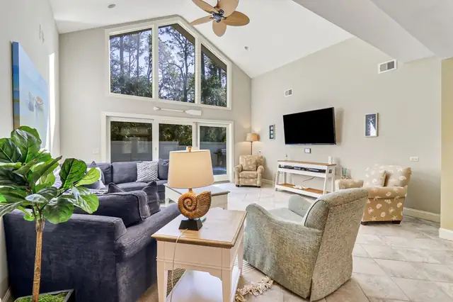 Living room of this home in Sea Pines