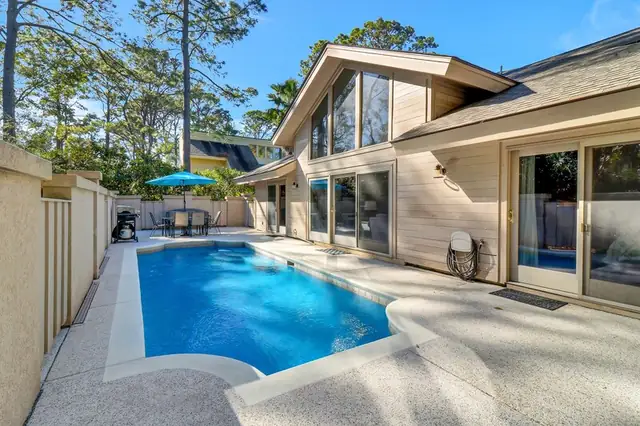 Outside of this home in Sea Pines