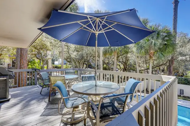 Balcony of this home in Sea Pines