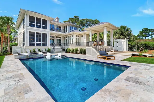 Outside of this home in Sea Pines
