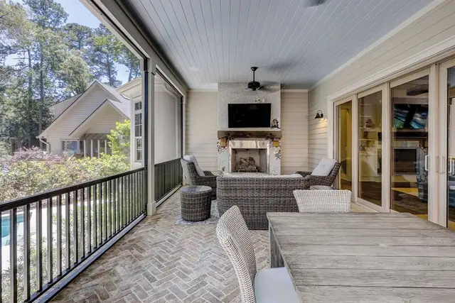 Balcony of this home in Sea Pines