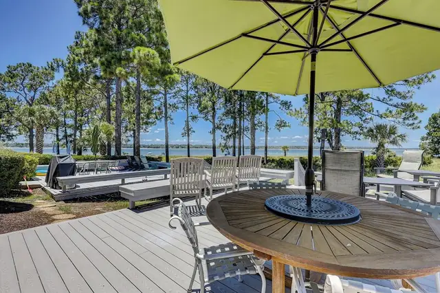 Balcony of this home in Sea Pines