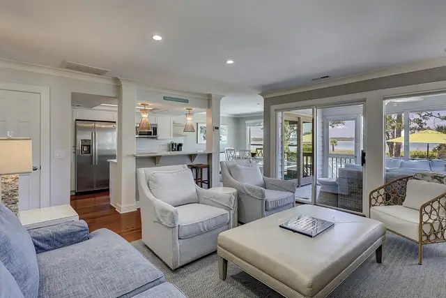 Living room of this home in Sea Pines