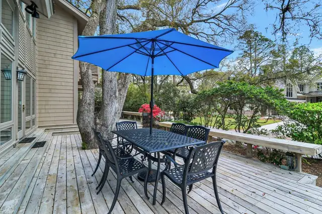 Balcony of this home in Sea Pines