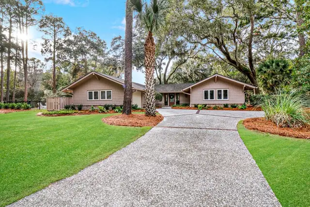 Outside of this home in Sea Pines