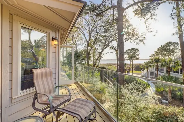 Balcony of this home in Sea Pines
