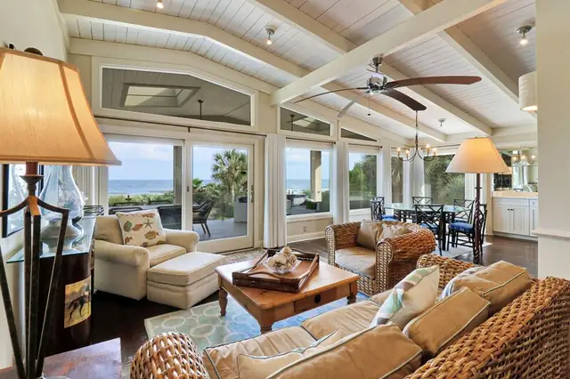 Living room of this home in Sea Pines