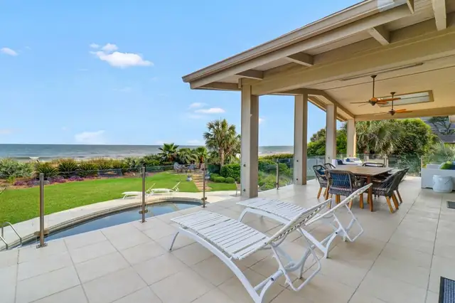 Balcony of this home in Sea Pines