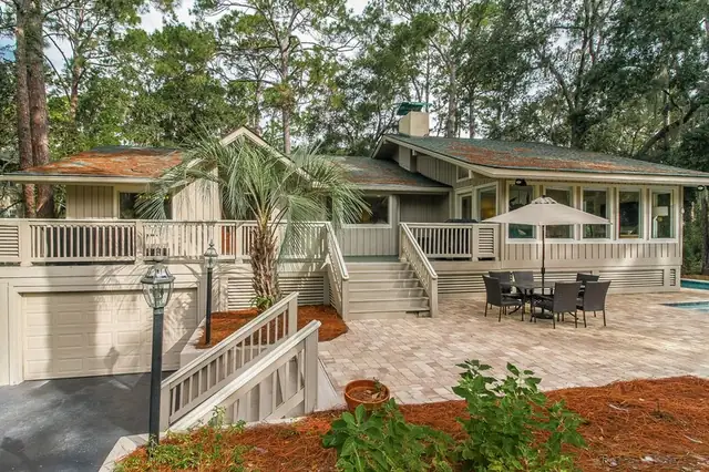 Outside of this home in Sea Pines