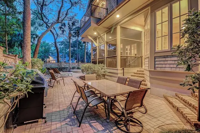 Balcony of this home in Sea Pines