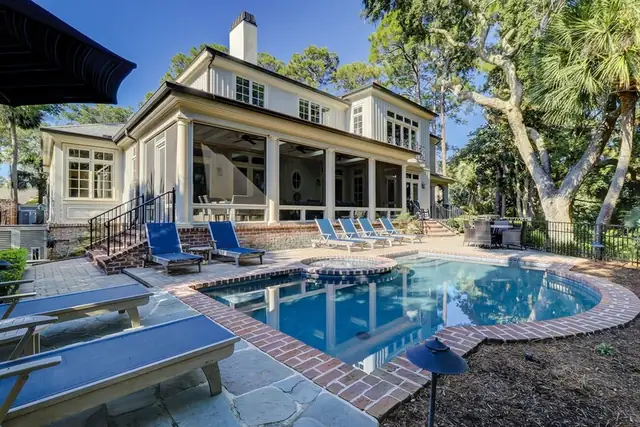 Outside of this home in Sea Pines