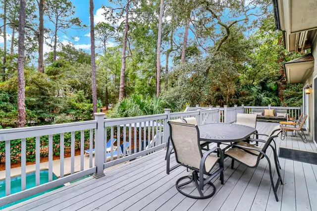Balcony of this home in Sea Pines