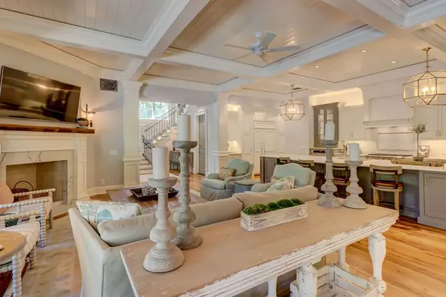 Living room of this home in Sea Pines