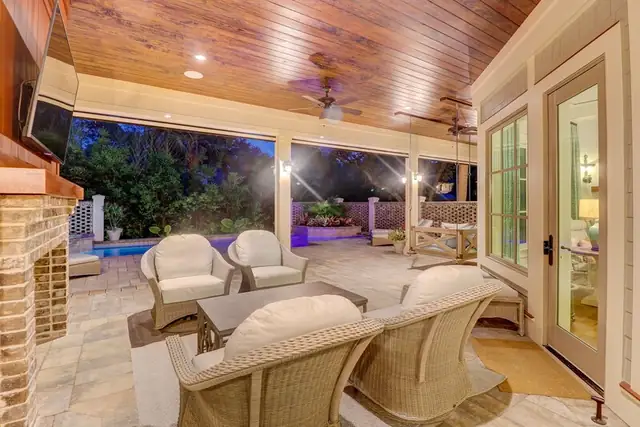 Balcony of this home in Sea Pines