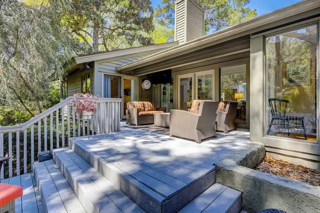 Balcony of this home in Sea Pines