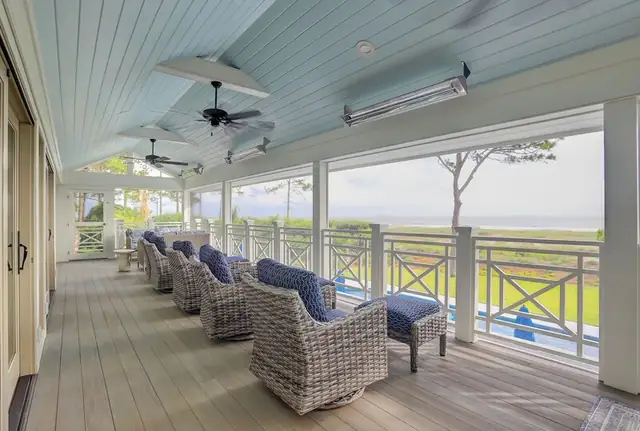 Balcony of this home in Sea Pines