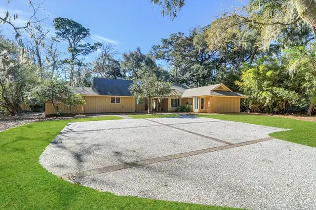 Outside of this home in Sea Pines