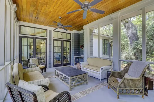 Balcony of this home in Sea Pines