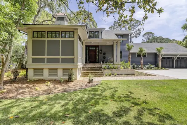 Outside of this home in Sea Pines
