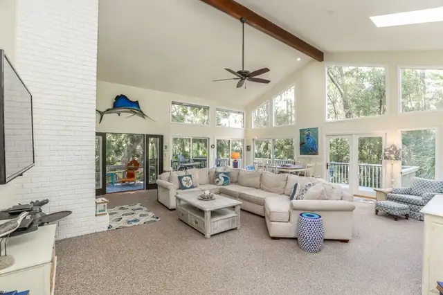 Living room of this home in Sea Pines