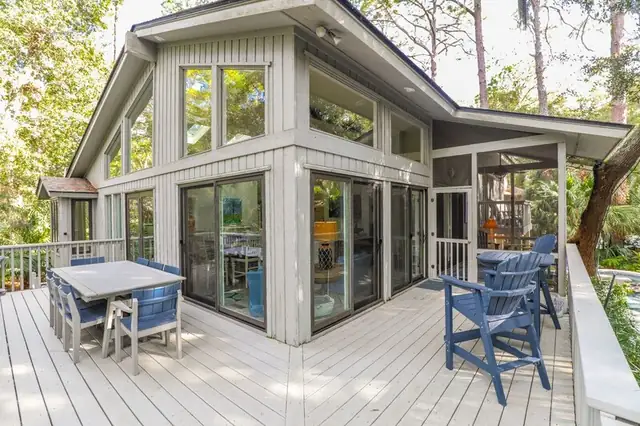 Outside of this home in Sea Pines