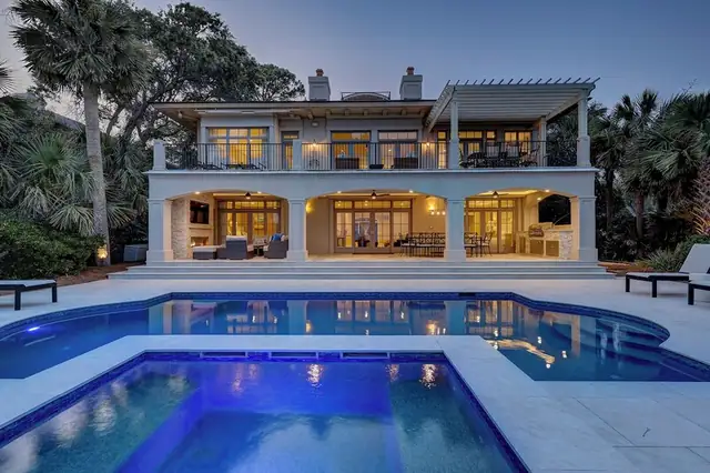Outside of this home in Sea Pines